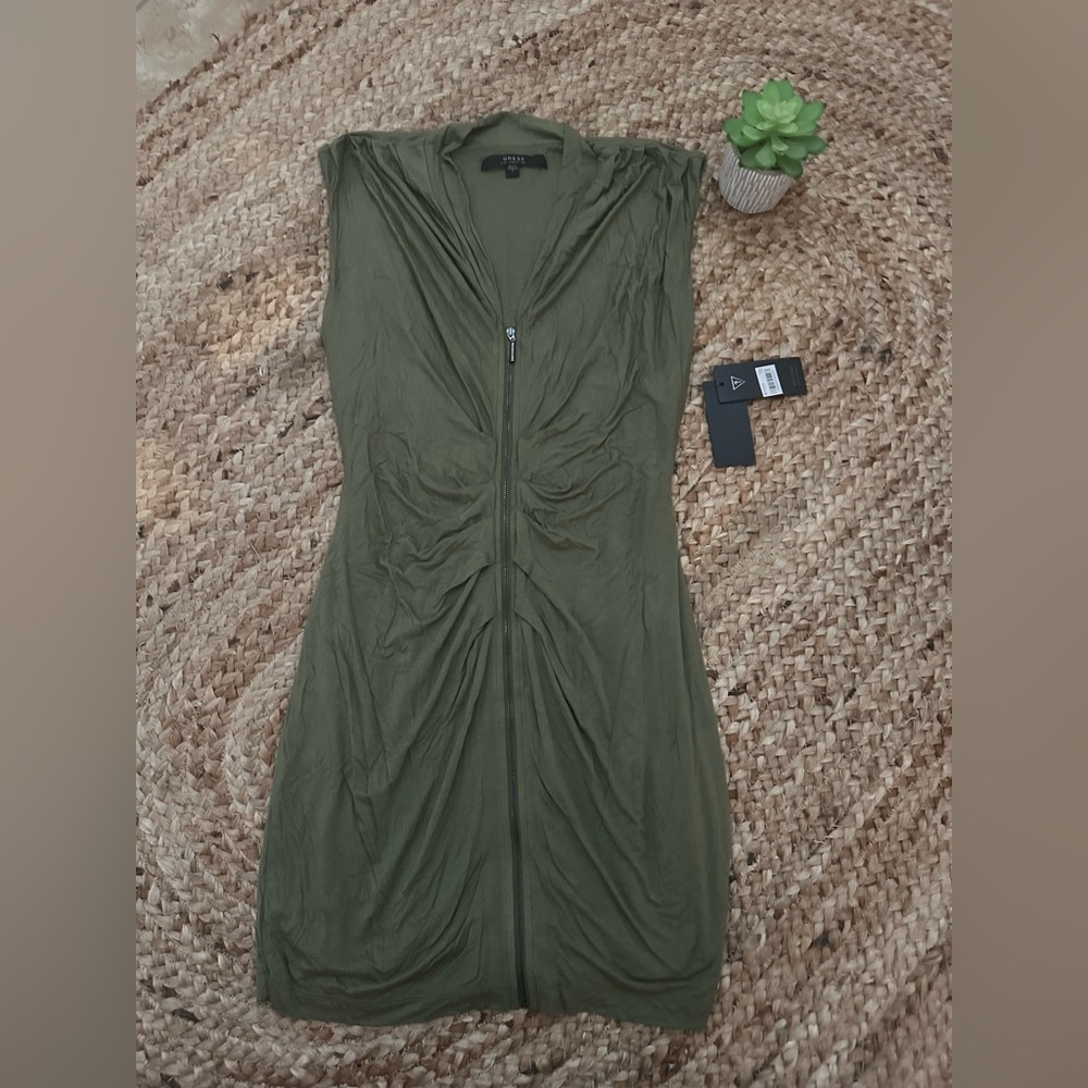 Guess Olive Green Mini Dress